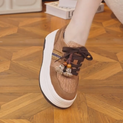 Genuine leather platform Birkenstocks