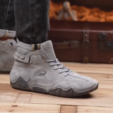 Men's high-top spring and autumn warm casual shoes