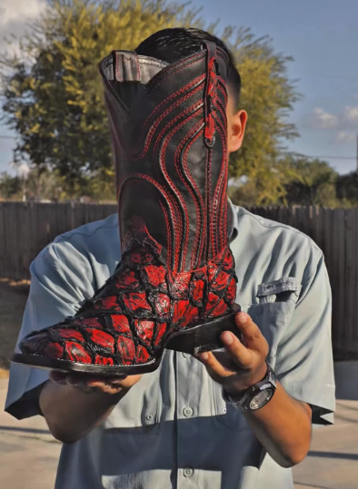 Men's Unique Textured Boots