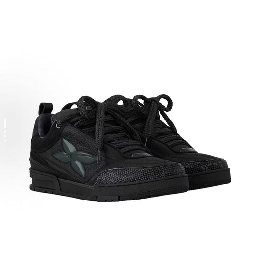Men's low-top leather lace-up shoes