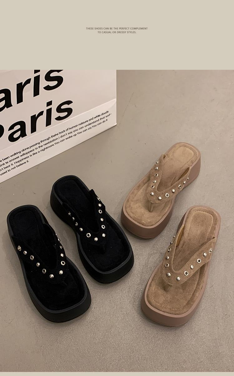 Two-in-one clip-toe boots