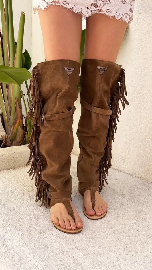 Tassel boots sandals