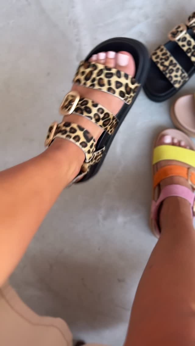 platform buckled sandals
